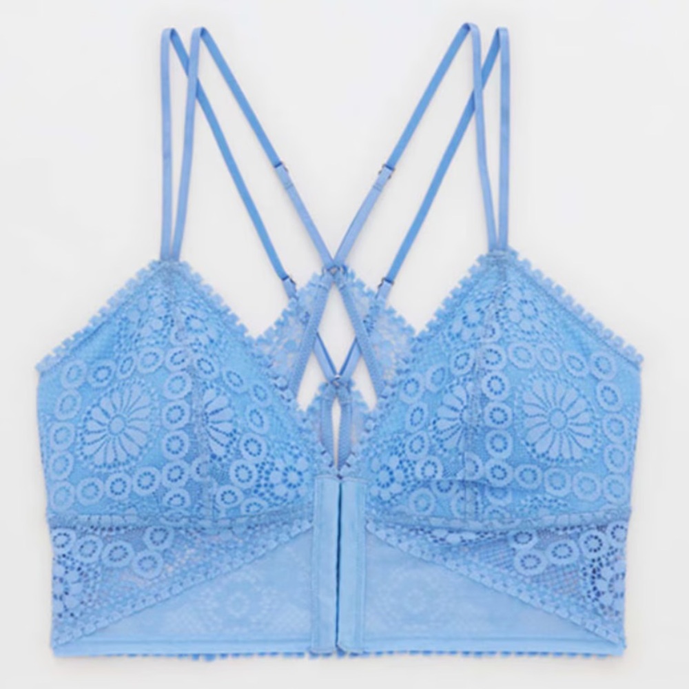 Aerie Joy Lace Padded Longline Bralette